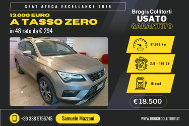 Seat Ateca 2.0 Tdi Xcellence 4Drive 2.0 Tdi Excellence 150 Cv 4X4 Usate A Firenze