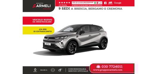 Nuove Pronta Consegna A Bergamo | Renault Captur 1.8 Full Hybrid E-Tech Techno 160Cv Auto - Rest...