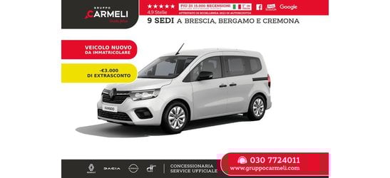 Nuove Pronta Consegna A Bergamo | Renault Kangoo Passenger 1.5 Blue Dci Authentic 115Cv -Restyli...