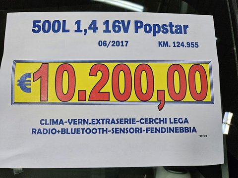 Auto Fiat 500L 1.4 95 Cv Pop Star Usate A Lucca