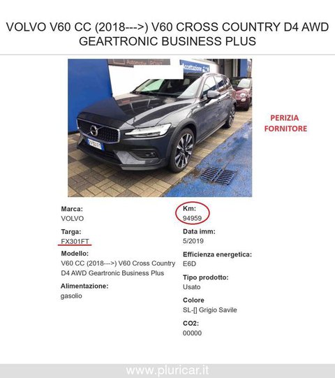 Auto Volvo V60 Cross Country Crosscountry D4 190Cv Awd Geartronic Navi Fari Led Usate A Brescia