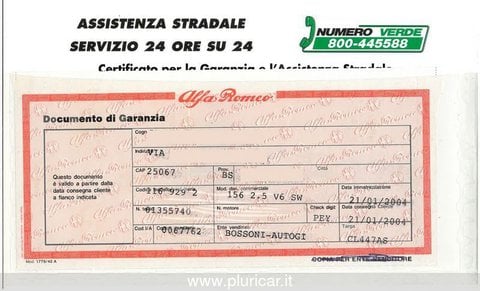 Auto Alfa Romeo 156 2.5 V6 24V 192Cv Sw Dist. Asi Unicoproprietario Usate A Brescia