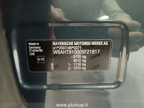 Auto Bmw X1 Xdrive18D Advantage Auto Navi Lane&Front Assist 17 Usate A Cremona