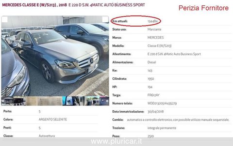 Auto Mercedes-Benz Classe E 220D 194Cv Sw 4Matic Businesssport Auto Navi Led Usate A Cremona