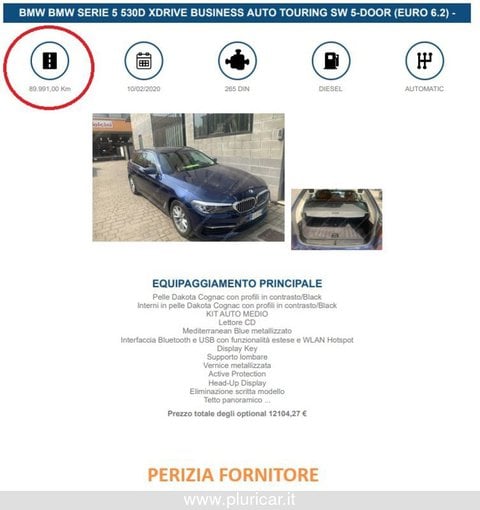 Auto Bmw Serie 5 Touring 530D Xdrive Touring Fariled Pelle Tetto Cerchi19" Usate A Brescia