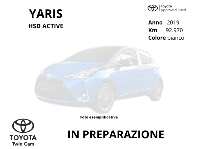 Toyota Yaris Ibrida 1.5 Hybrid 5 porte Active Usata in provincia di Latina - Twin Cam - Via Piave  Km 69