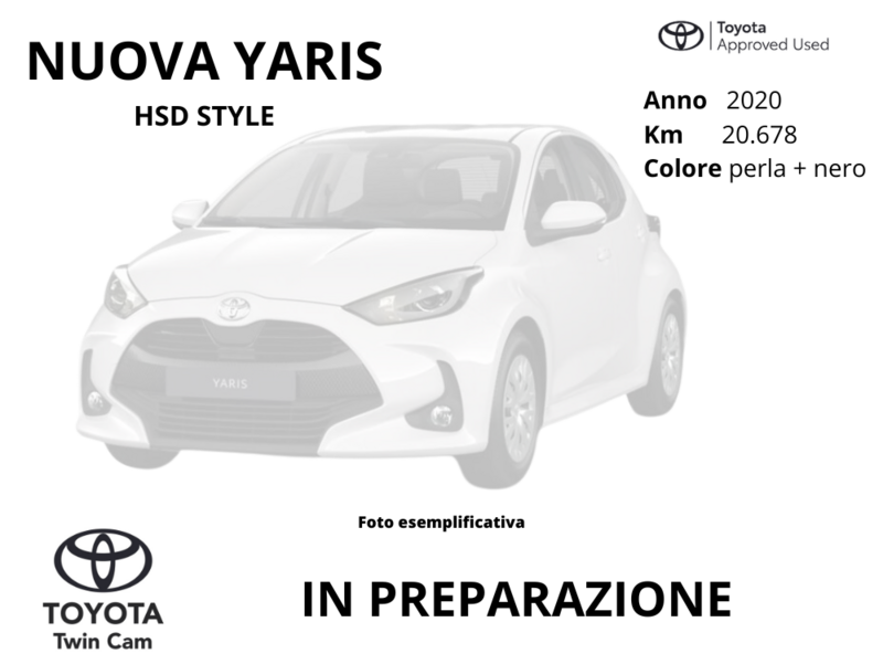 Toyota Yaris Ibrida 1.5 Hybrid 5 porte Style Usata in provincia di Latina - Twin Cam - Via Piave  Km 69
