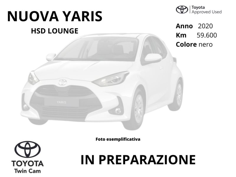 Toyota Yaris Ibrida 1.5 Hybrid 5 porte Lounge Usata in provincia di Latina - Twin Cam - Via Piave  Km 69