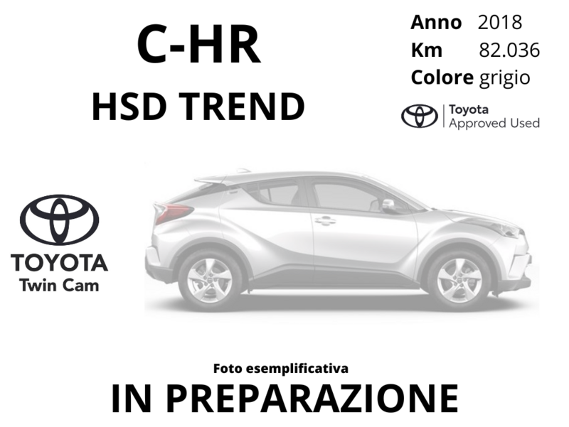 Toyota C-HR Ibrida 1.8 Hybrid E-CVT Trend Usata in provincia di Latina - Twin Cam - Via Piave  Km 69