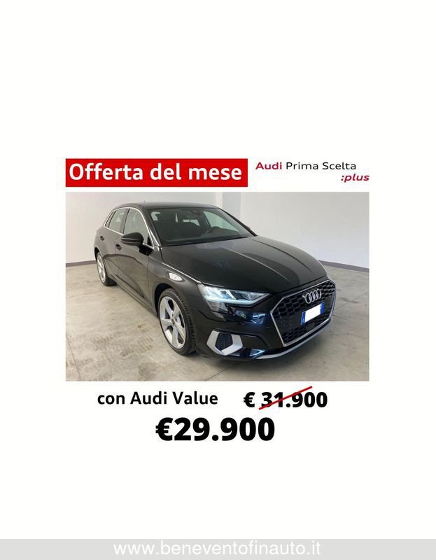 Audi A3 Diesel SPB 35 TDI S tronic Business Advanced Usata in provincia di Avellino - G. Benevento-Finauto S.p.a. - Pratola Serra